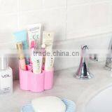 Cy269 Plastic Plum Blossom Shaped Dressing Table Cosmetic Storage Box Candy Color Desktop Separating Arrangement Box thumbnail-2