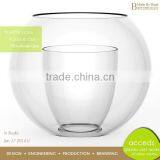 2014 Novelty OEM/ODM Round Replacement Clear Glass Tealight Holder thumbnail-2