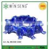 Garden Decor Glazed Leaf Bird Ceramic Porcelain Plate thumbnail-2