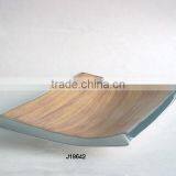 Food Safe Enamel Like Wood on Cast Aluminium Enamel Bowl