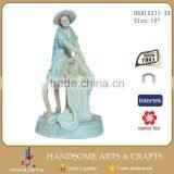 10 Inch Home Decoration Resin Sitting Lady Figurine Sculpture