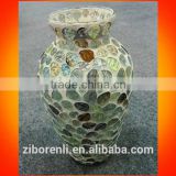 Chinese Unique Elegant Colored Mosaic Glass Vases