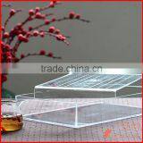 Clear Acrylic Serving Tray Tea Tray With Waterproof Divider thumbnail-2
