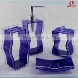 China Wholesale Luxury Pump Bottle Hotel Balfour Purple Crystal Clear Plastic Lucite Acrylic Bathroom Accessories thumbnail-3