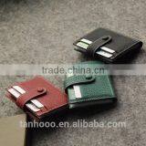 Litchi Stria Factory Direct Wholesale Leather Card Holder Customize Cards Bag With Buckle thumbnail-5