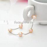 6-7 mm Pink Freshwater Pearl Necklace and Bracelet Sets thumbnail-3