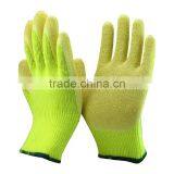 NMSAFETY EN388 10 Gauge Yellow Nylon Coated Yellow Latex Glove /Industrial Wrok Gloves thumbnail-1