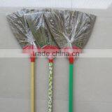 Grass Broom With PVC Coated Wood Stick thumbnail-1