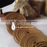 Agarwood incense coils - Natural color brown of agarwood - Agarwood Incense- High Quality- 90grams per plastic bag