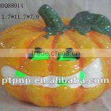 Halloween Ceramic Pumkin Skull With LED Light thumbnail-1
