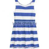 2016 Fashion Children Little Gilrs Cotton Jersey Stripe Print Dress HSD8073 thumbnail-2