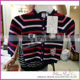 New types fashion hand knitted baby girls breathable cardigan sweater with embroider