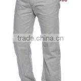 Men's Grey Regular Fit Saturated Slub Twill Pants thumbnail-1