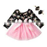 2017 Baby Girl Party Dress Children Frocks Designs Long Sleeve Spring Design thumbnail-6