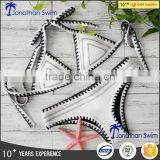 2017 Women's Sexy Crochet Neoprene Triangle Bikini.