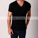 Men Blank Vneck t Shirt Cotton thumbnail-2
