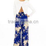 Hot Sell Women Summer Baggy Pants Thai Floral Comfy Yoga Beach Wide Leg Straight Sweat Pants Bolo Gypsy Harem Pants thumbnail-3