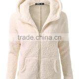 Hot Sale High Quality Super Comfort Custom Zipper up Women's Hoodie Coat thumbnail-3