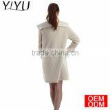 Wholesale 2017 Fall Winter Women Turndown Collar Knitted Long Cardigans Sweater thumbnail-4