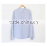 Linen/Cotton Mandarin Collar Long Sleeve Blouse/casual Shirts for Women thumbnail-3