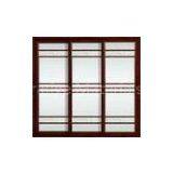 German hardware red sandalwood powder coated aluminum sliding patio doors for commercial