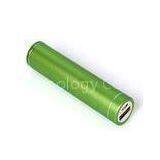 Mini USB Lipstick Portable Charger , 2600mAh Outdoor Green Cylinder Power Bank thumbnail-1