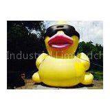 EN14960 Anti - UV Inflatable Yellow Duck 4m Lovely Giant Inflatable Animal