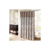 Blue / Brown Window Shower Curtain Polyester Waterproof For Home Bath