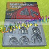 6 Dental Impression Trays set Solid Denture Instruments