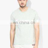 Green Striped Round-Neck Cotton T-Shirts,tshirts thumbnail-1
