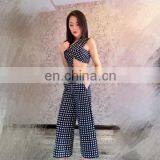 2015 New Fashion Women Irregular Elegant Check Patern Two Piece Set thumbnail-6