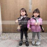 Winter Warm Kids Down Vest Solid Color High Quality Lightweight Zipper Winter Clothes for Girls thumbnail-3