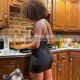 Lady Elegant Casual Mesh Women Party One Piece Sexy Sling Dresses thumbnail-4