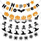 Halloween Home Decoration Bat Spider Pumpkin Design Flag Wall Party Supplies thumbnail-2