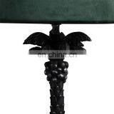 New Design Indoor Lighting Vintage Nightstand Desk Lamps With Green Velvet Lampshade thumbnail-3