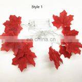 10 LED Battery Powered Fall Harvest Maple Leaves String Lights