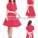 walson HOT selling evening rockabilly dress polka dot dress with belt 50s dress
