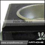 Black Printing Glass Candle Holder With Peacock 1230.020-A thumbnail-5