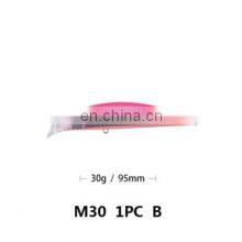 Handmade 9.5cm 30g Heavy Artificial Bait Fishing Lure Freshwater Saltwater Hard Plastic Lure Sinking Minnow Hard Fish Lure thumbnail-2