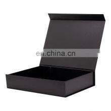 Custom Ribbon Bow a4 Shallow Black Laminated Presentation Gift Box With Magnetic Lid thumbnail-4