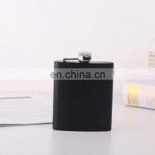 Outdoor Small Portable Girls Trip Wholesale Men Black 6oz Stainless Steel Liquor Hip Flasks thumbnail-4