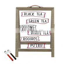 Clear Acrylic Vintage Gray Wood Tabletop Decorative Display Message Board thumbnail-3