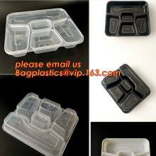 6 Compartment Plastic Food Storage Microwave Freezer Safe Plastic Disposable Lunch Box,Fast Food Container Disposable ta thumbnail-2