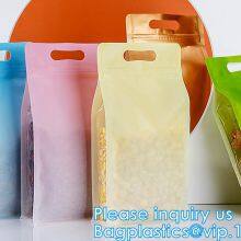 Zipper Lock Leakproof Reusable Storage Pouches For Zip Food Storage Lock Packaging With Tear Notches thumbnail-1
