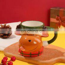 Hot Selling 400ml 500ml Creative 3D Animal Modeling Coffee Cup Milk Cup Christmas Mugs Santa Mugs for Festival Gift thumbnail-5