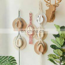 New Arrival Macrame Hat Holder, Boho Hat Hanger Rack, Storage Display New Home Gifts For Women Wholesale thumbnail-3