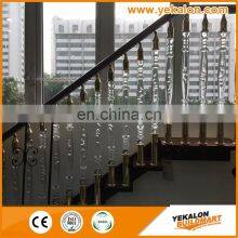 Best-Selling Best Quality New Design Luxury Aluminium Transparent Acrylic Stair Railing From China Manufacturer thumbnail-3