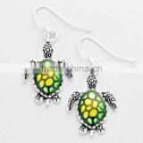 2016 Cheap earrings enameled sea turtle dangle earrings