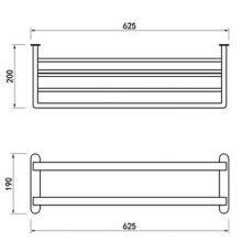 Towel Shelf 304 Stainless Steel Bathroom Ware Washroom Towel Rack thumbnail-2