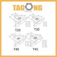 Heavy Duty T Slot 6mm 8mm Slider Nut T20 T30 T40 T45 Slot Industrial Aluminum Profile Water Treatment Stainless Steel thumbnail-5